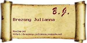 Brezsny Julianna névjegykártya